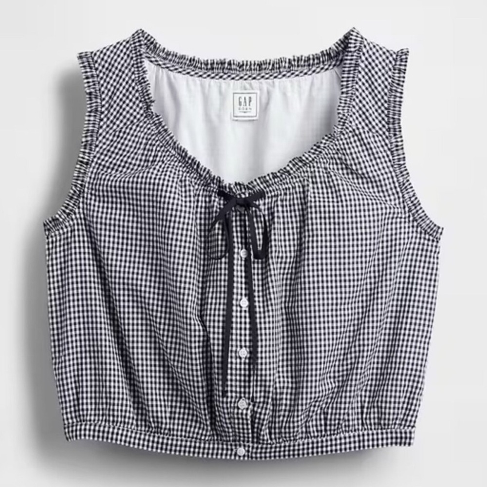 Gap x Doen Gingham Cropped Tank Top